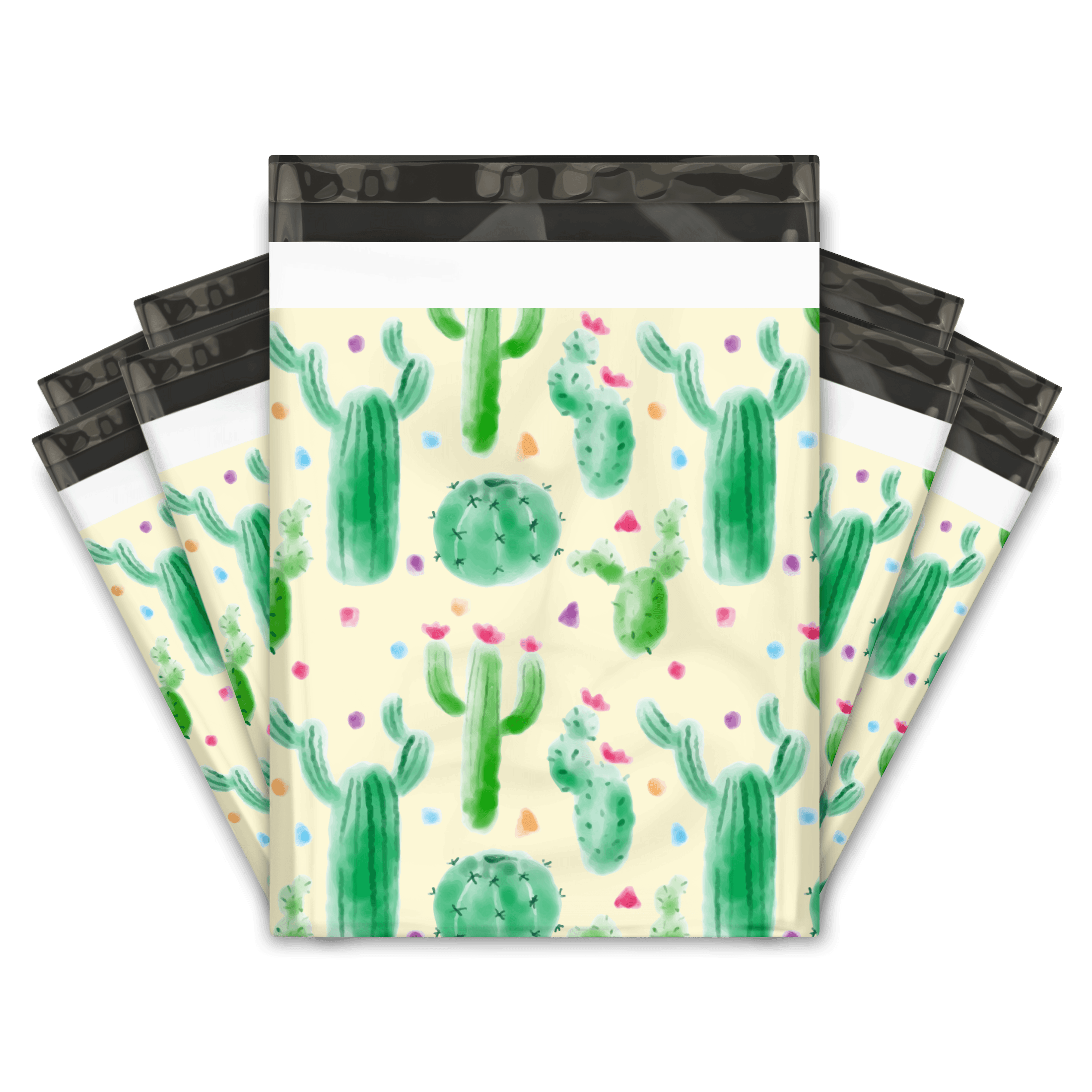 10x13 Cactus Designer Poly Mailers Shipping Envelopes Premium Printed Bags Pro Supply Global