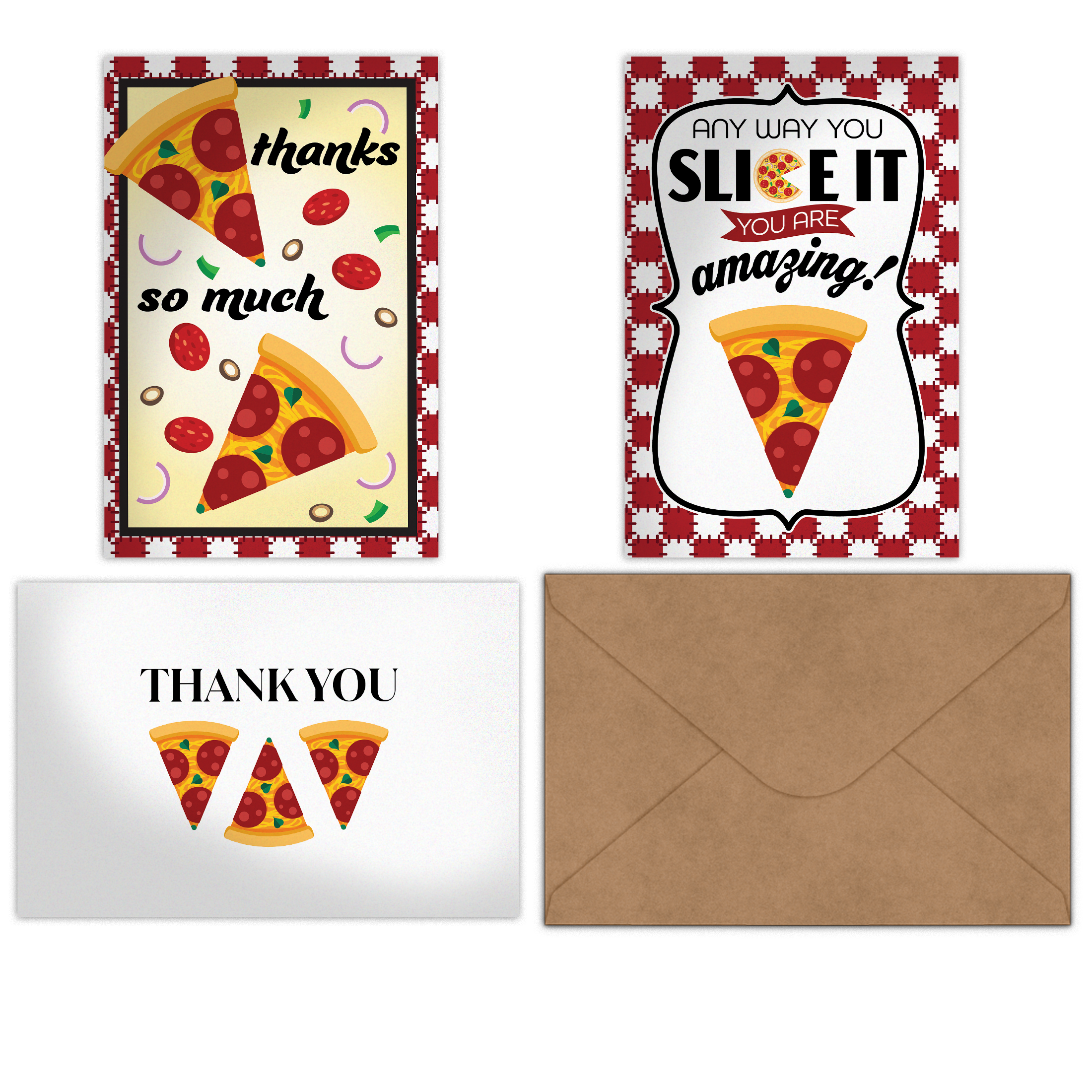 Pizza Thank You Cards With Envelopes | Shop Now