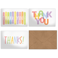 Colorful Thank You Cards with Envelopes