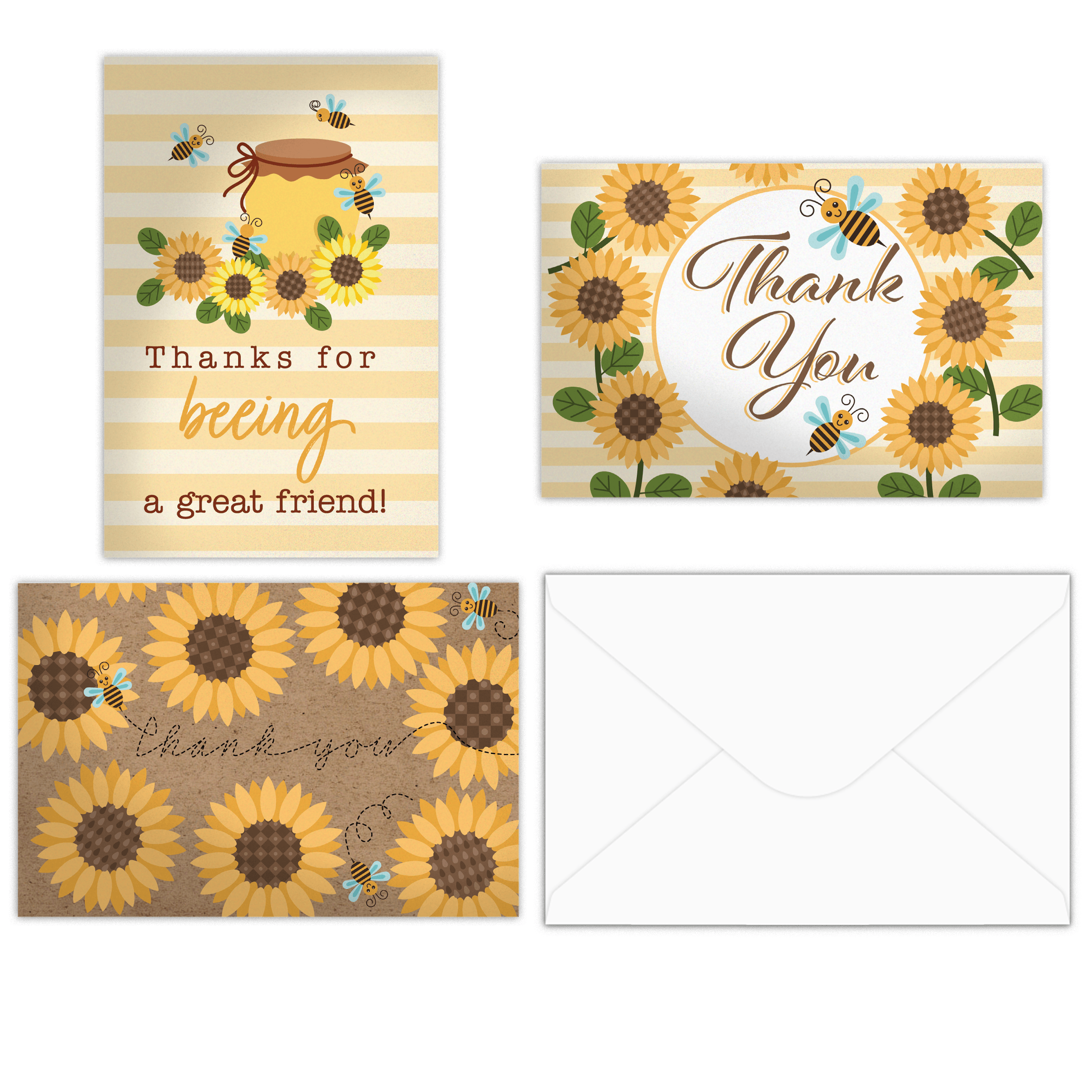 Sunflower Thank You Cards with Envelopes - Pro Supply Global