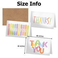 Colorful Thank You Cards with Envelopes
