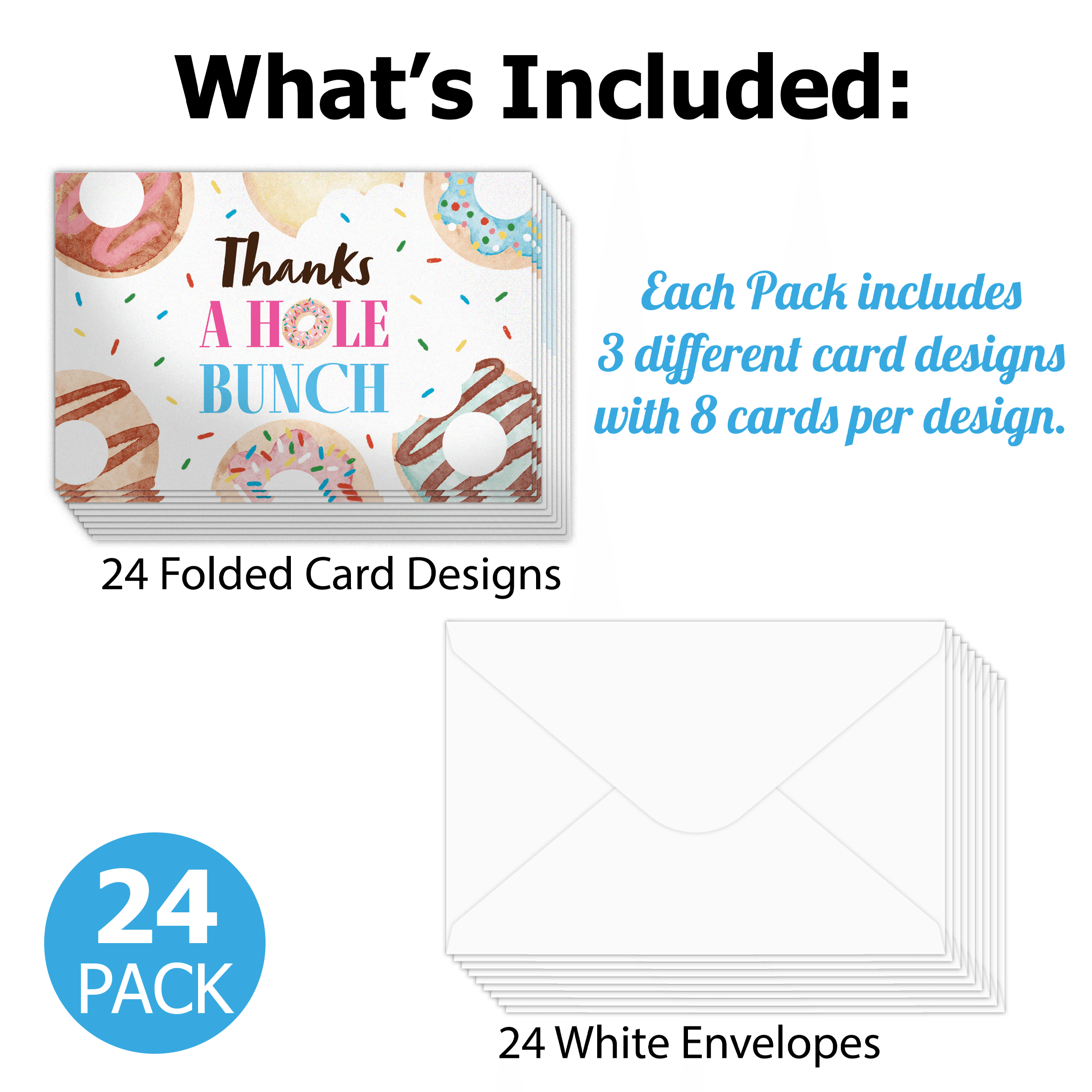 Sweet Treats Thank You Cards with Envelopes - Pro Supply Global