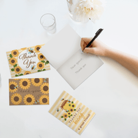 Sunflower Thank You Cards with Envelopes - Pro Supply Global