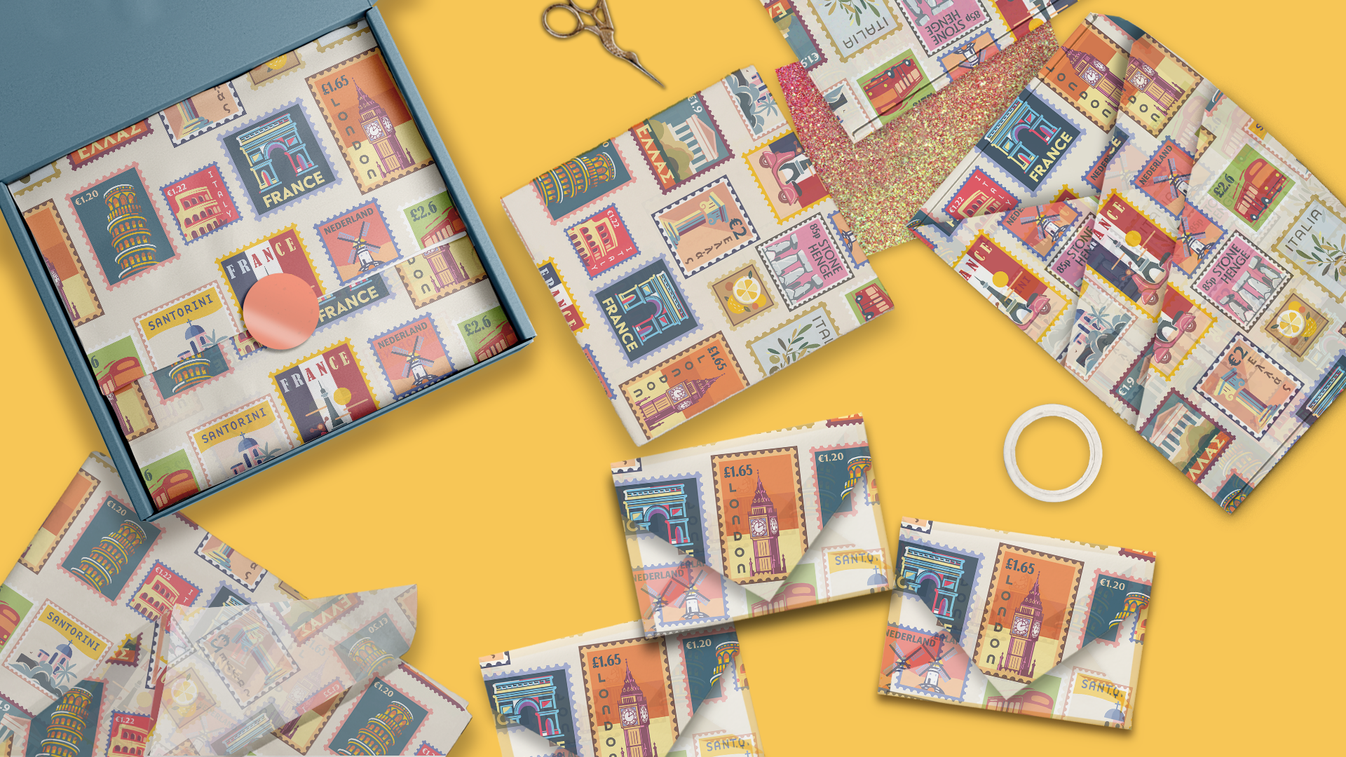 Stamps Designer Tissue Paper for Gift Bags