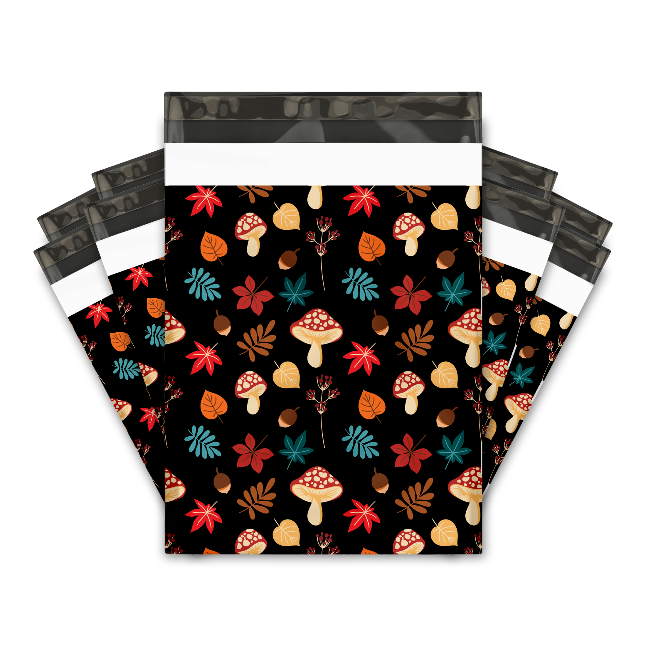 40 Designer Printed Poly Mailers 10x13 Inches – Mix #3 Cactus Pattern, Self-Sealing