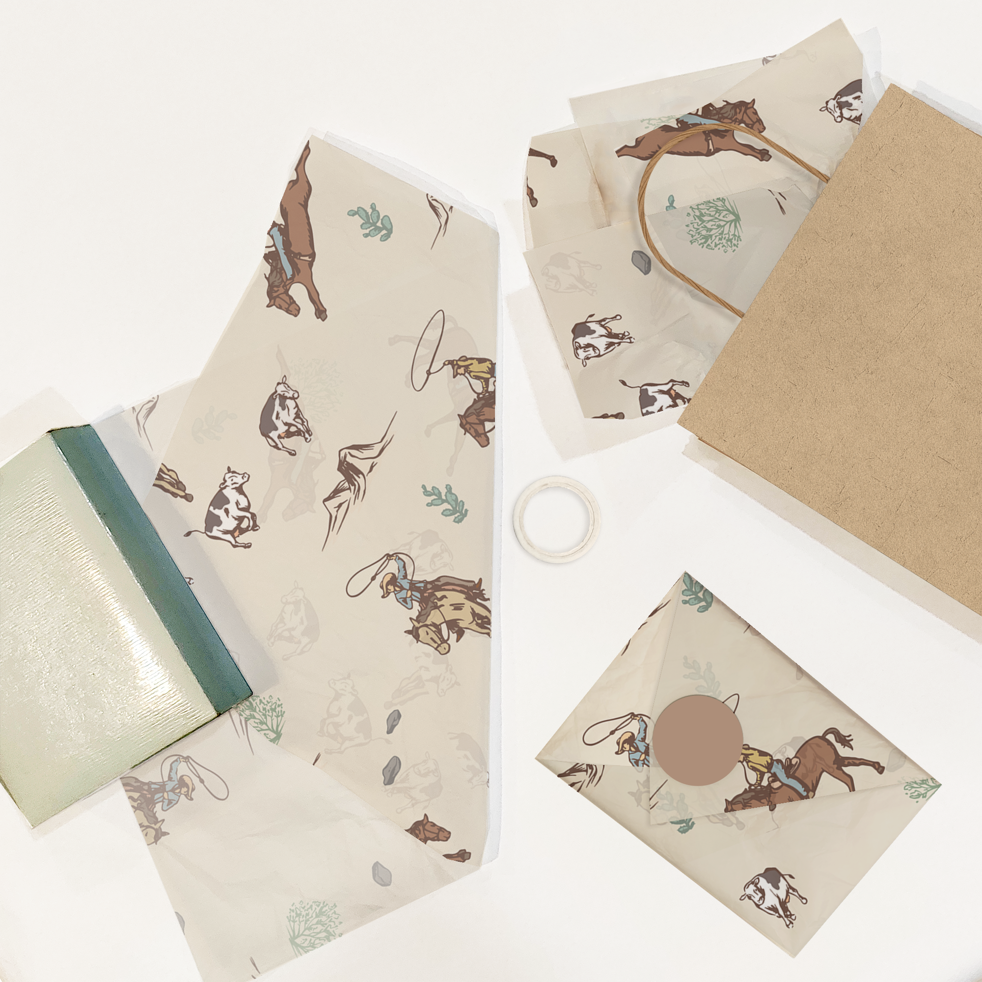 Cowboy Designer Tissue Paper For Gift Bags
