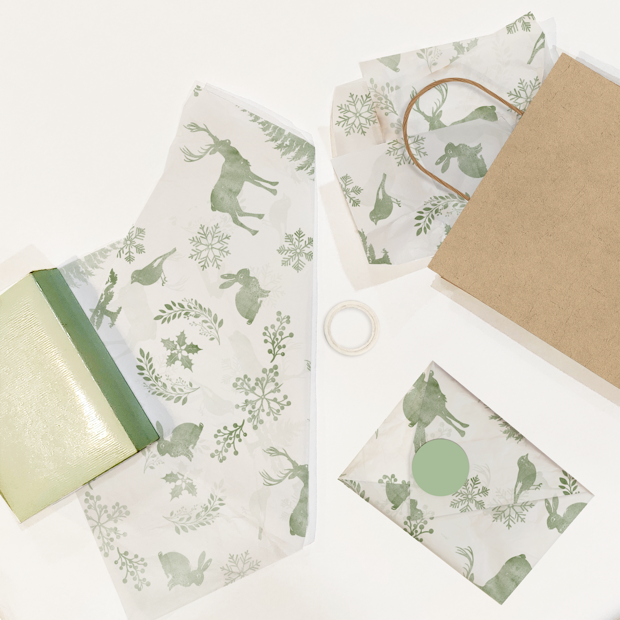 Winter Deer Tissue Paper for Gift Bags