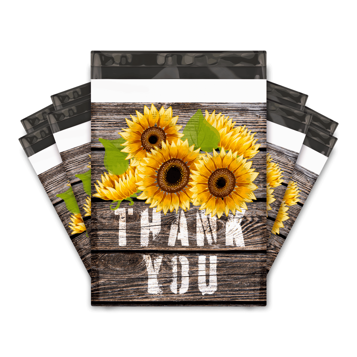 Sunflower Thank you Designer Poly mailers bags Pro supply Global