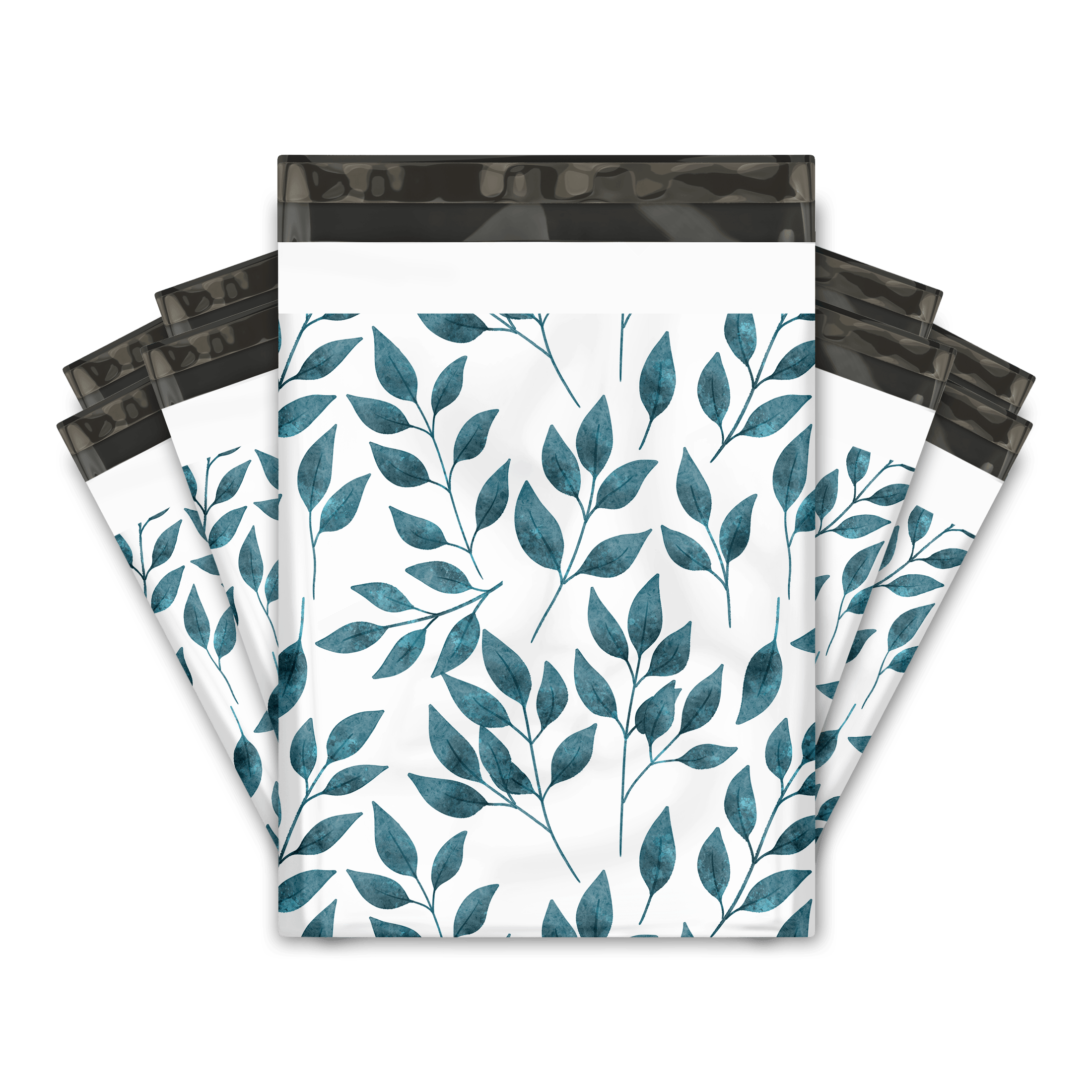 Teardrop Leaves Designer Poly Mailers Shipping Envelopes Premium Printed Bags