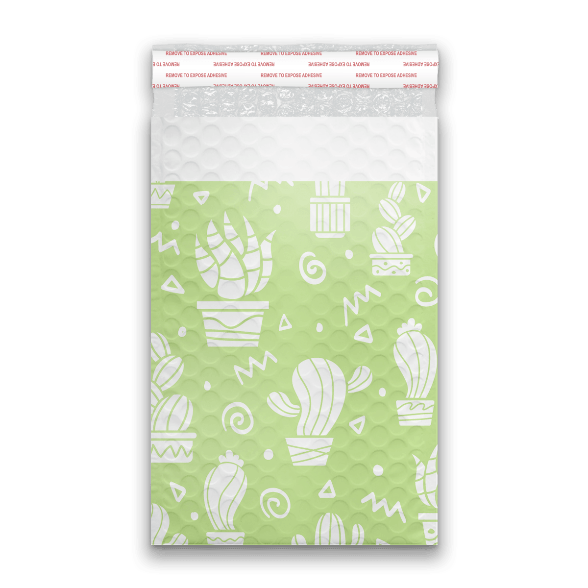 6x9 Green Cactus Designer Self Seal Poly Bubble Mailers Shipping Envelopes Custom Boutique Padded Bags - Pro Supply Global