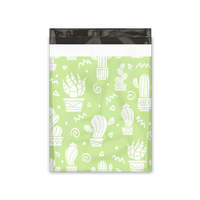 12x15" Green Cactus Designer Poly Mailers Shipping Envelopes Premium Printed Bags - Pro Supply Global