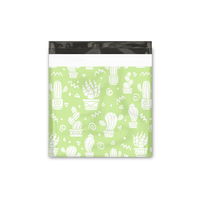 18x18" Green Cactus Designer Poly Mailers Shipping Envelopes Premium Printed Bags - Pro Supply Global