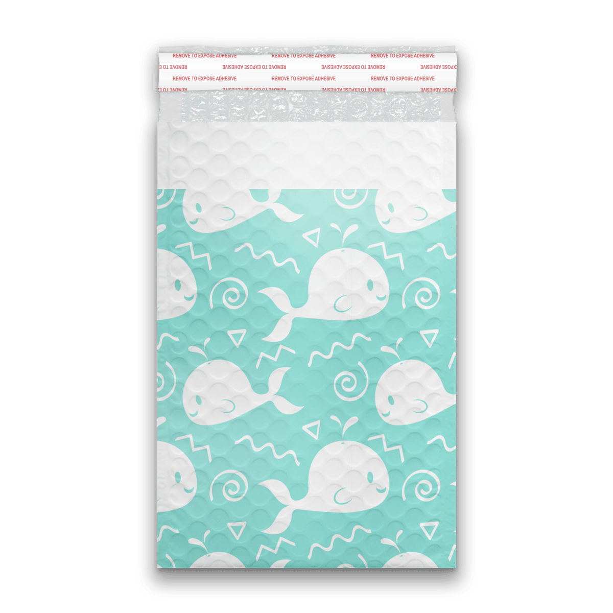 6x9 Blue Whales Designer Self Seal Poly Bubble Mailers Shipping Envelopes Custom Boutique Padded Bags - Pro Supply Global