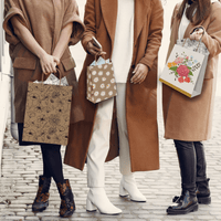 Floral Kraft Gift Bags Mixed Size Set - Pro Supply Global