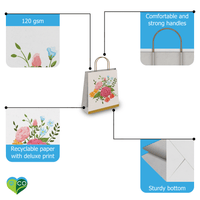 Floral Kraft Gift Bags Mixed Size Set - Pro Supply Global