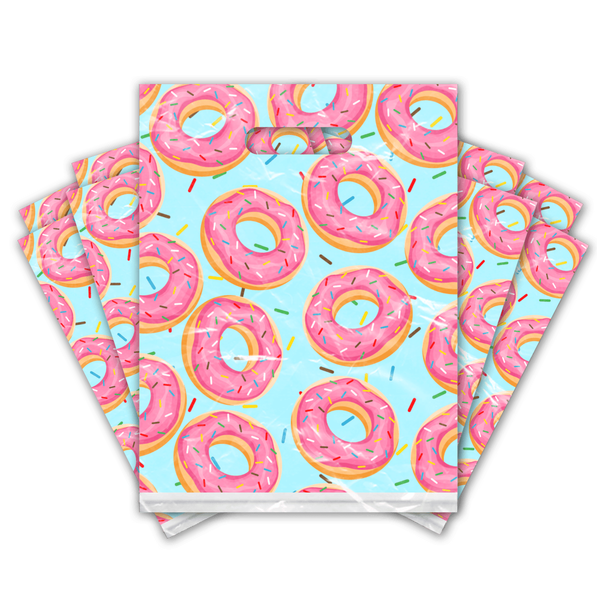 Sprinkled Donuts Designer Poly Merchandise Premium Printed Bags