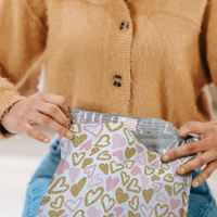 12x15" Pink and Gold Hearts Designer Poly Mailers Shipping Envelopes Premium Printed Bags - Pro Supply Global
