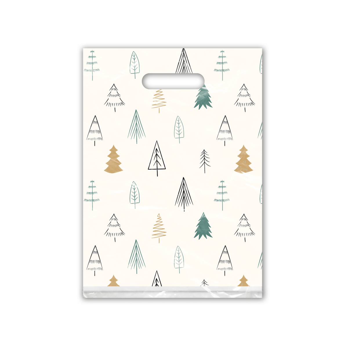 9x12 Fir Trees Designer Poly Plastic Merchandise Bags Premium Printed Bags - Pro Supply Global