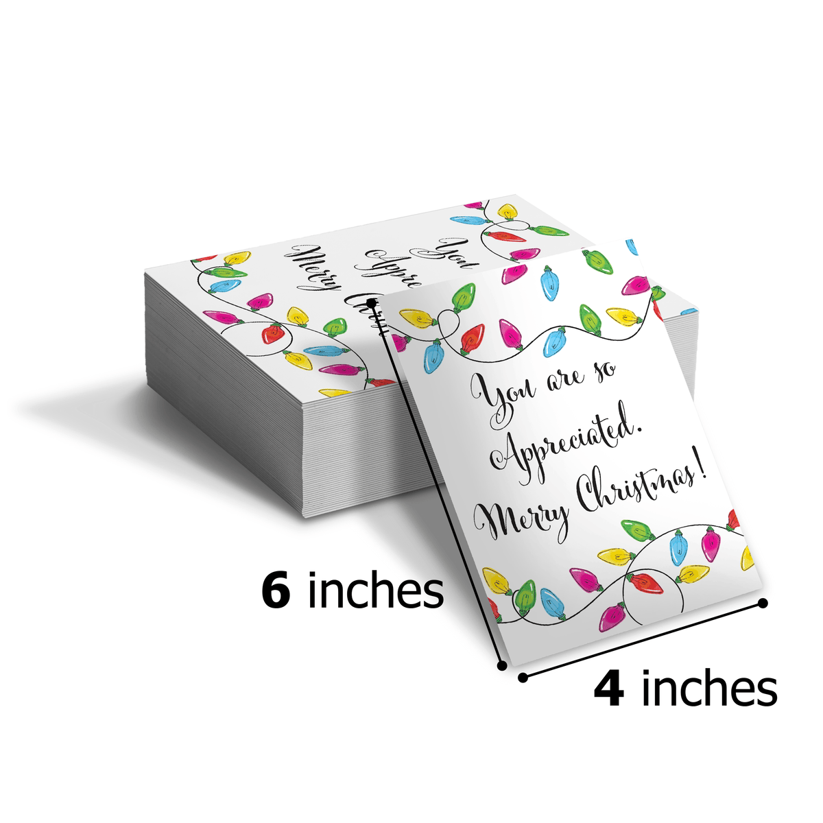 You are appreciated merry Christmas Designer Thank you Insert Cards Pro Supply Global