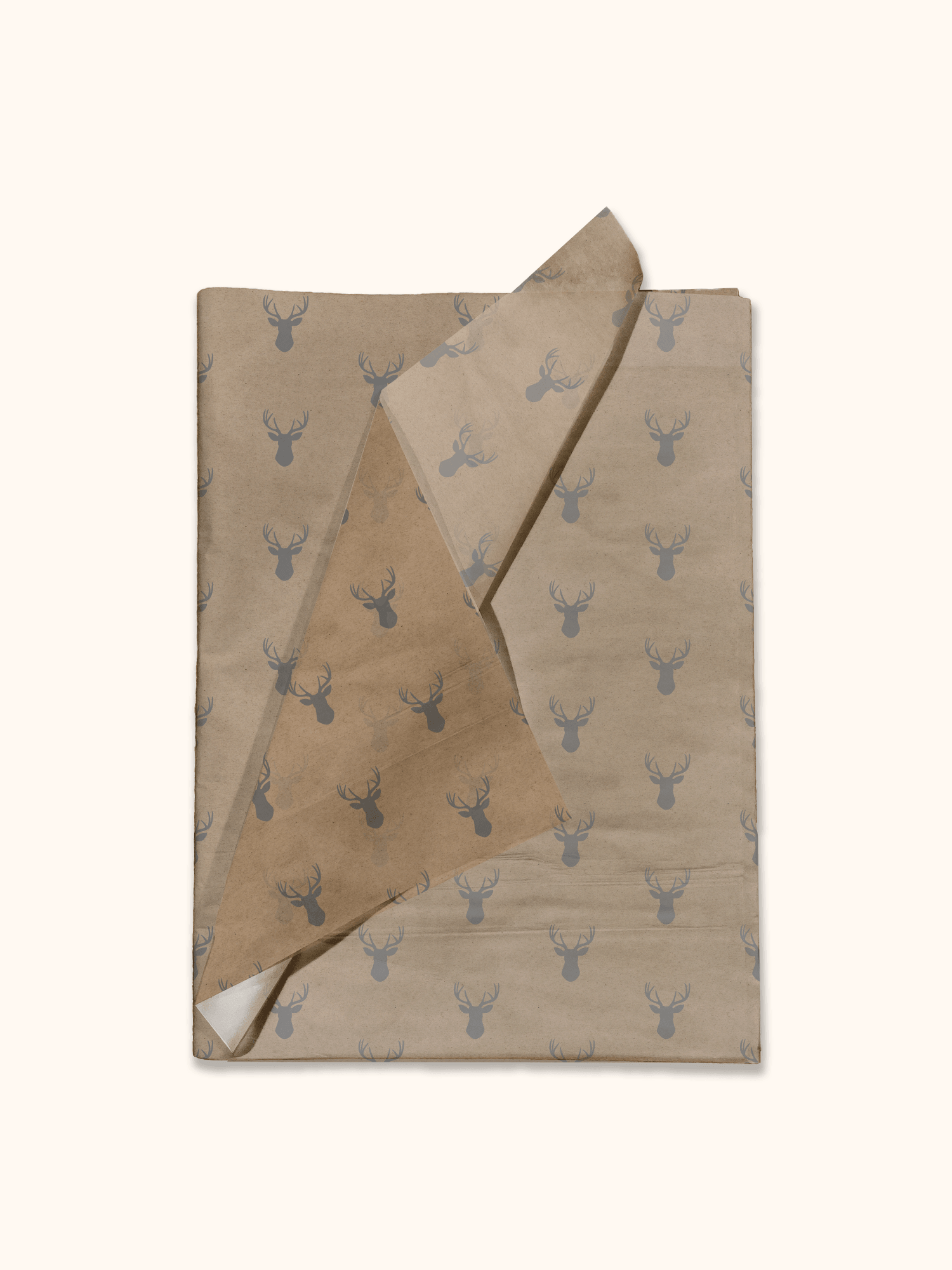 Charcoal Deer Tissue Paper for Rustic Elegance