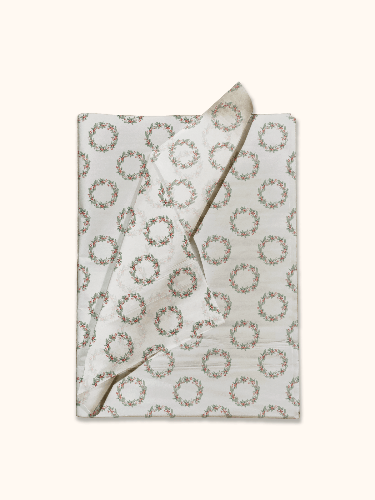 Christmas Wreath Tissue Wrapping Printed Paper