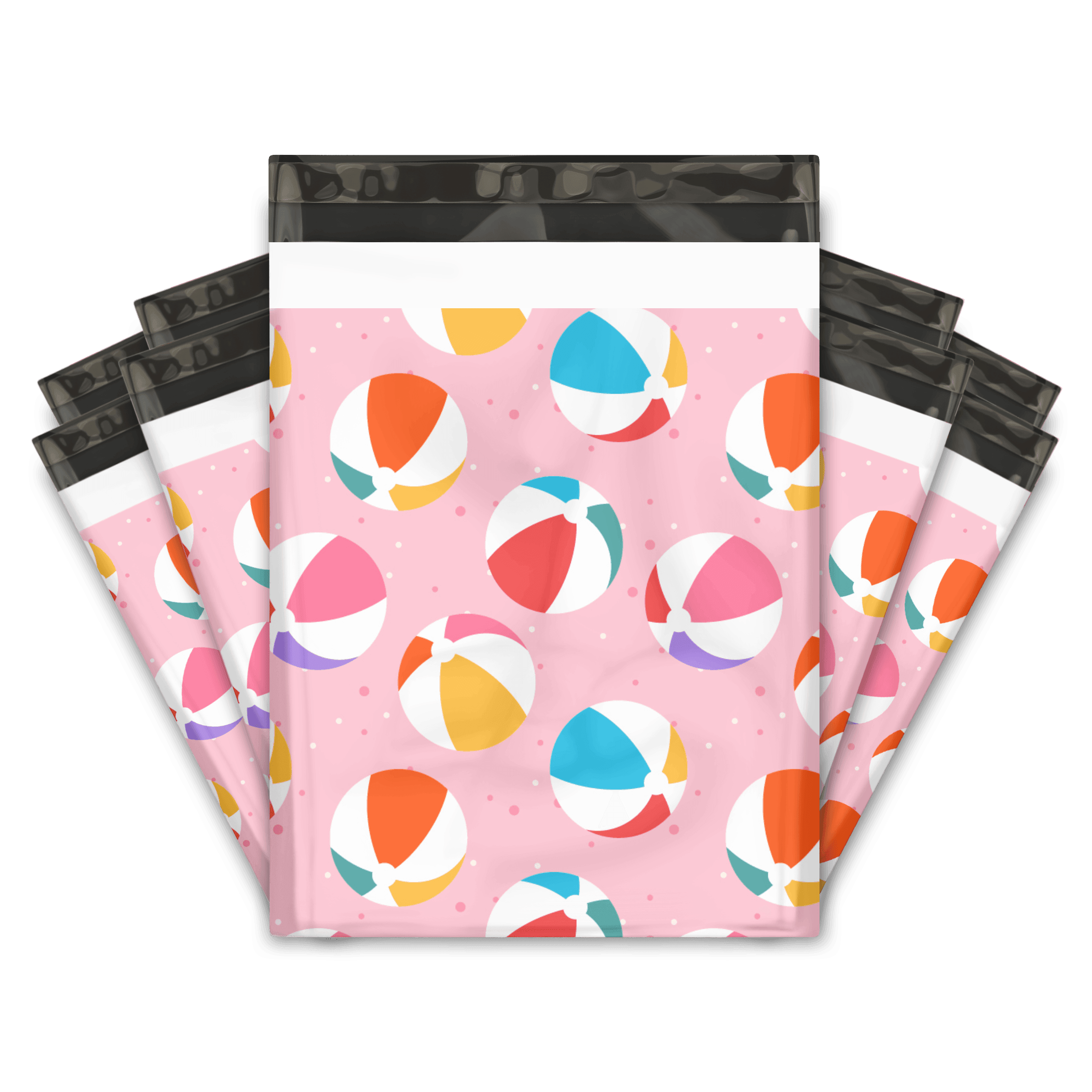 10x13 Beach Ball Designer Poly Mailers Shipping Envelopes Premium Printed Bags Pro Supply Global