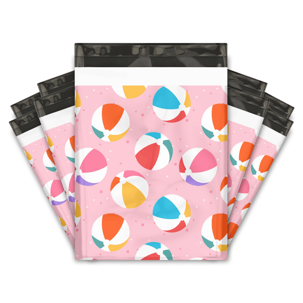 10x13 Beach Ball Designer Poly Mailers Shipping Envelopes Premium Printed Bags Pro Supply Global