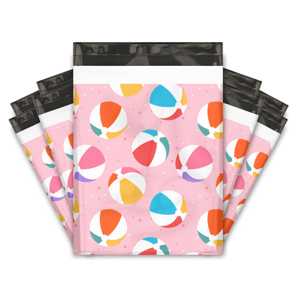 10x13 Beach Ball Designer Poly Mailers Shipping Envelopes Premium Printed Bags Pro Supply Global
