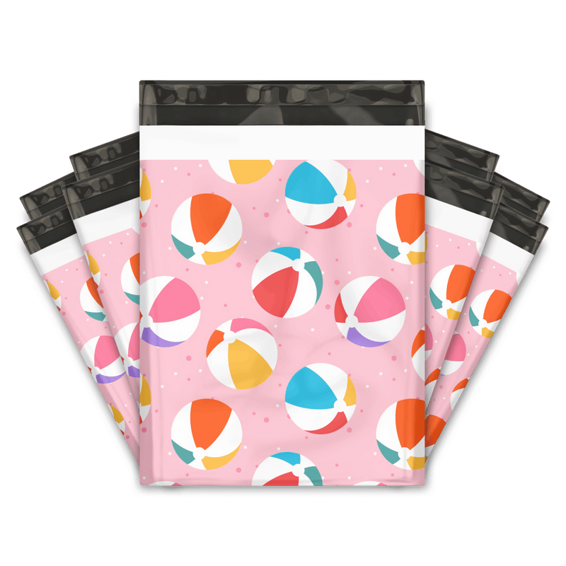 10x13 Beach Ball Designer Poly Mailers Shipping Envelopes Premium Printed Bags Pro Supply Global