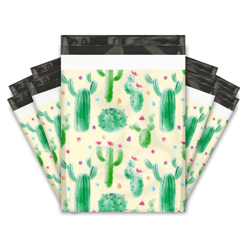 10x13 Cactus Designer Poly Mailers Shipping Envelopes Premium Printed Bags Pro Supply Global