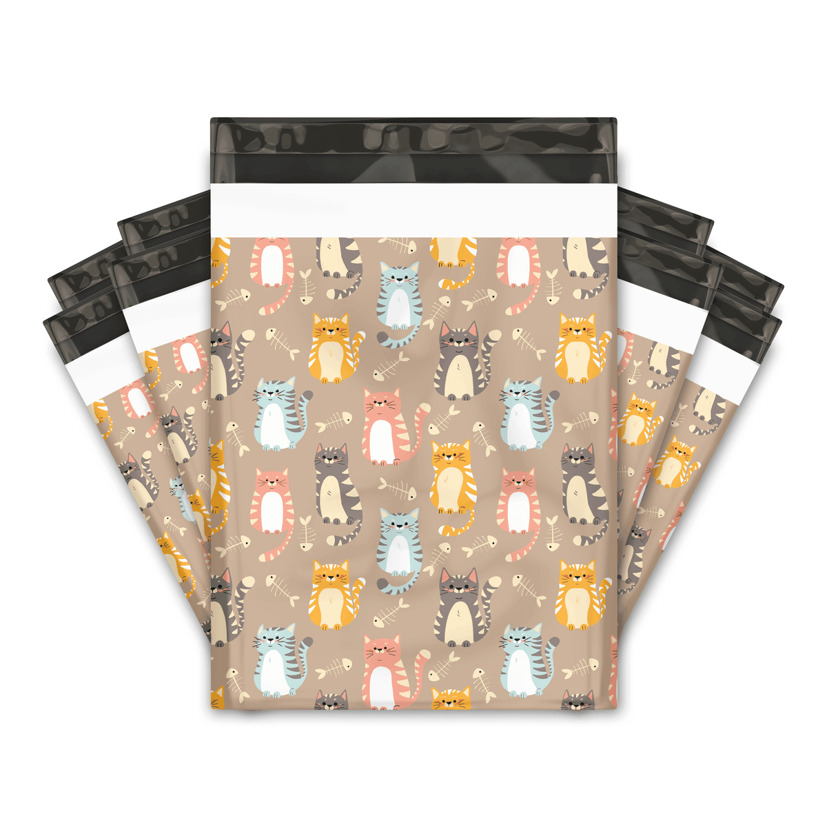 10x13 Cats Designer Poly Mailers Shipping Envelopes Premium Printed Bags Pro Supply Global