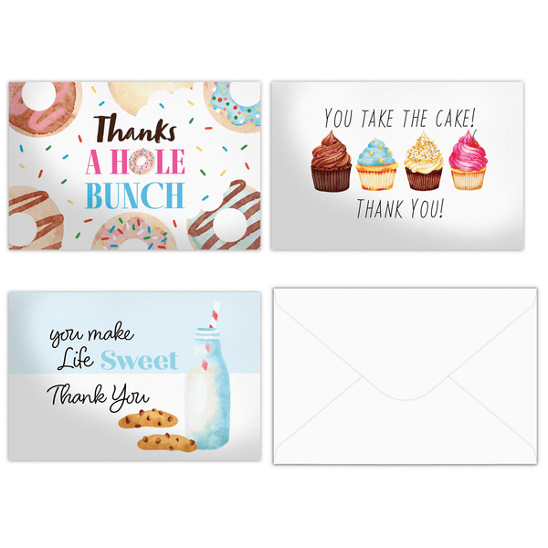 Sweet Treats Thank You Cards with Envelopes - Pro Supply Global
