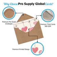 Hearts Thank You Cards with Envelopes - Pro Supply Global