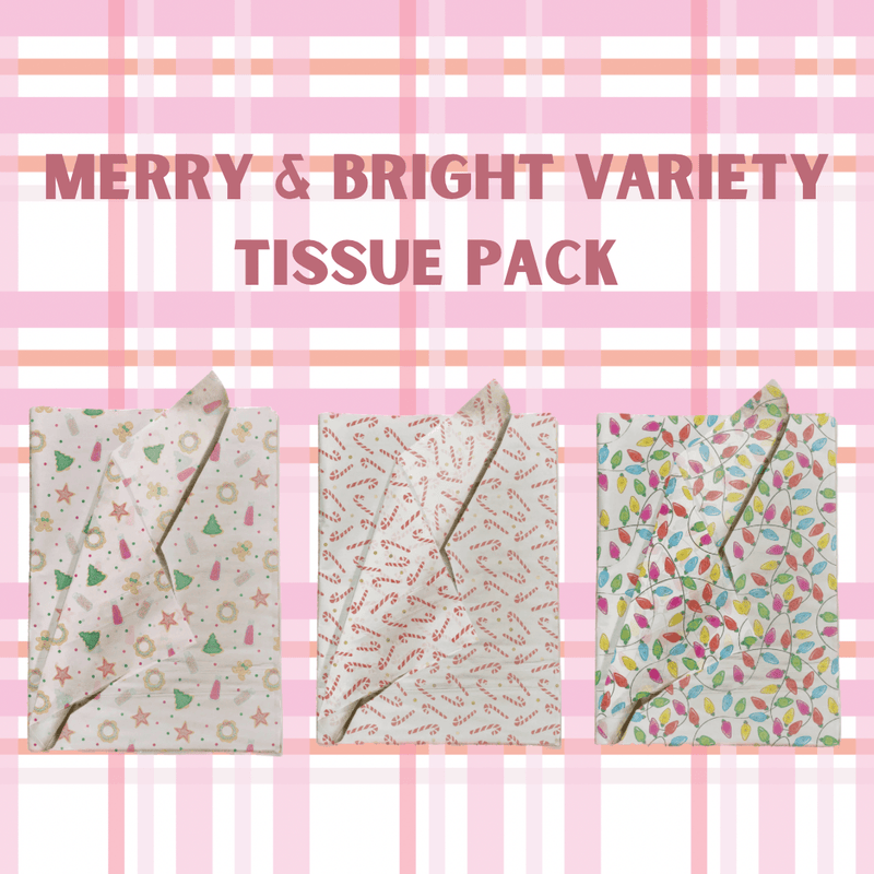 Merry and Bright Tissue Paper Variety Pack for Gift Bags
