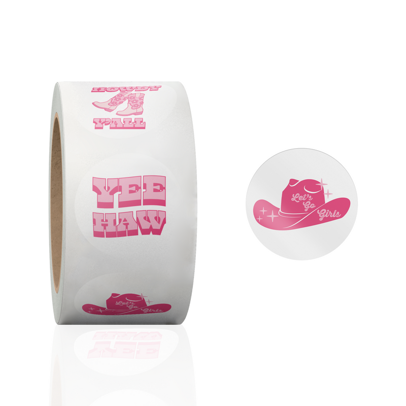 Pink Cowgirl Stickers
