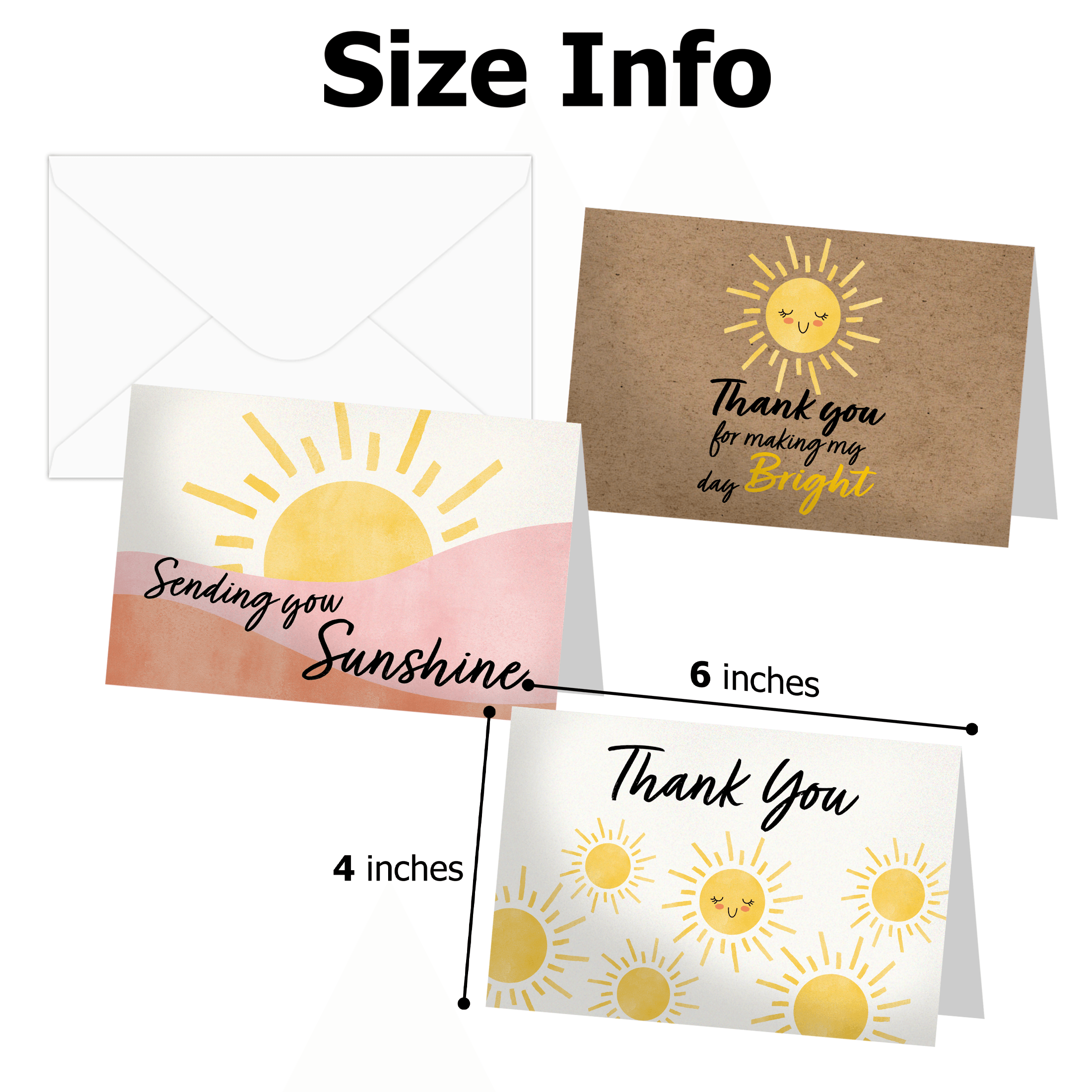 Sunshine Thank You Cards With Envelopes Shop Now Sunshine thank you cards with envelopes shop now
