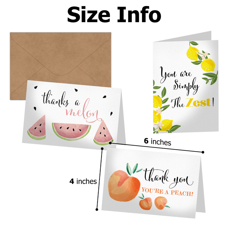 Fruit Thank You Cards with Envelopes - Pro Supply Global