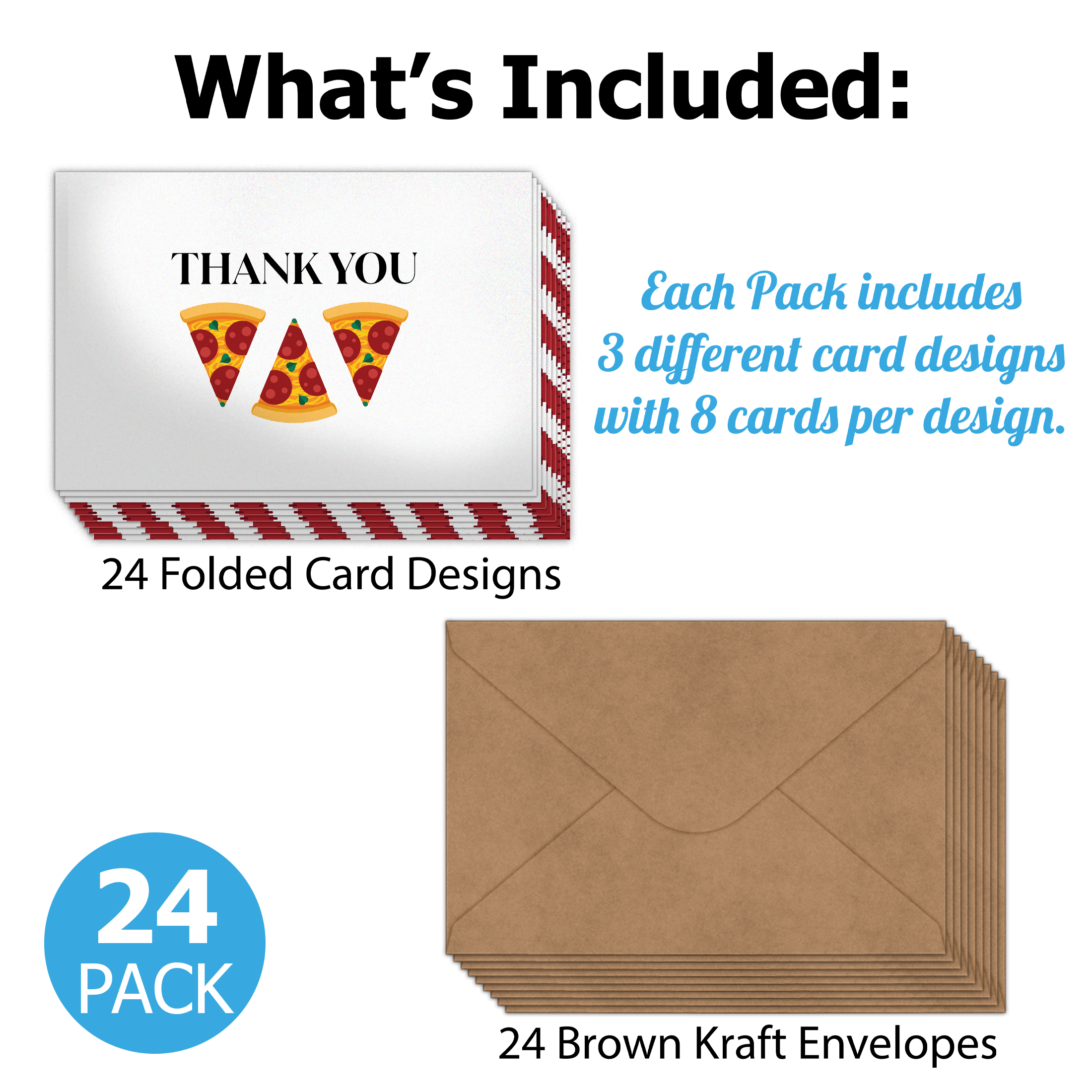 Pizza Thank You Cards With Envelopes | Shop Now