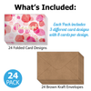 Pink Confetti Thank You Cards with Envelopes