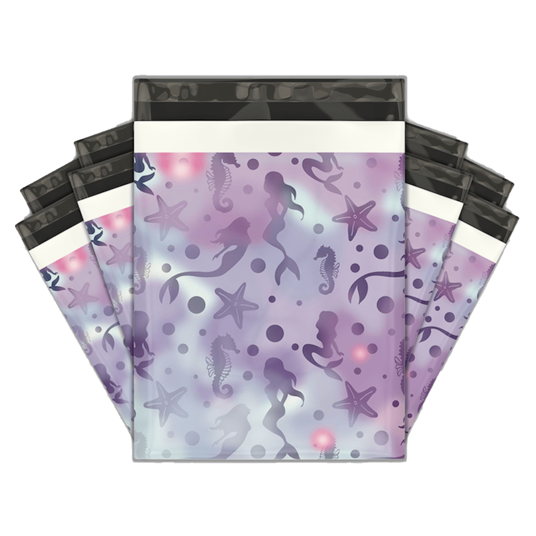 10x13 Mermaids Under the Sea Designer Poly Mailers Shipping Envelopes Premium Printed Bags