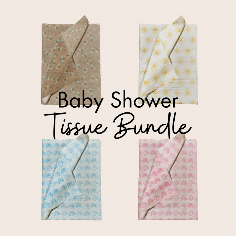 Baby Shower Tissue Paper Variety Pack for Gift Bags