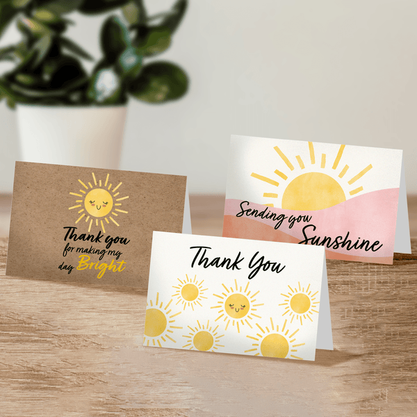 Sunshine Thank You Cards with Envelopes - Pro Supply Global