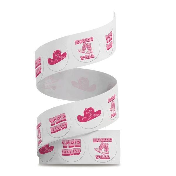 Pink Cowgirl Stickers