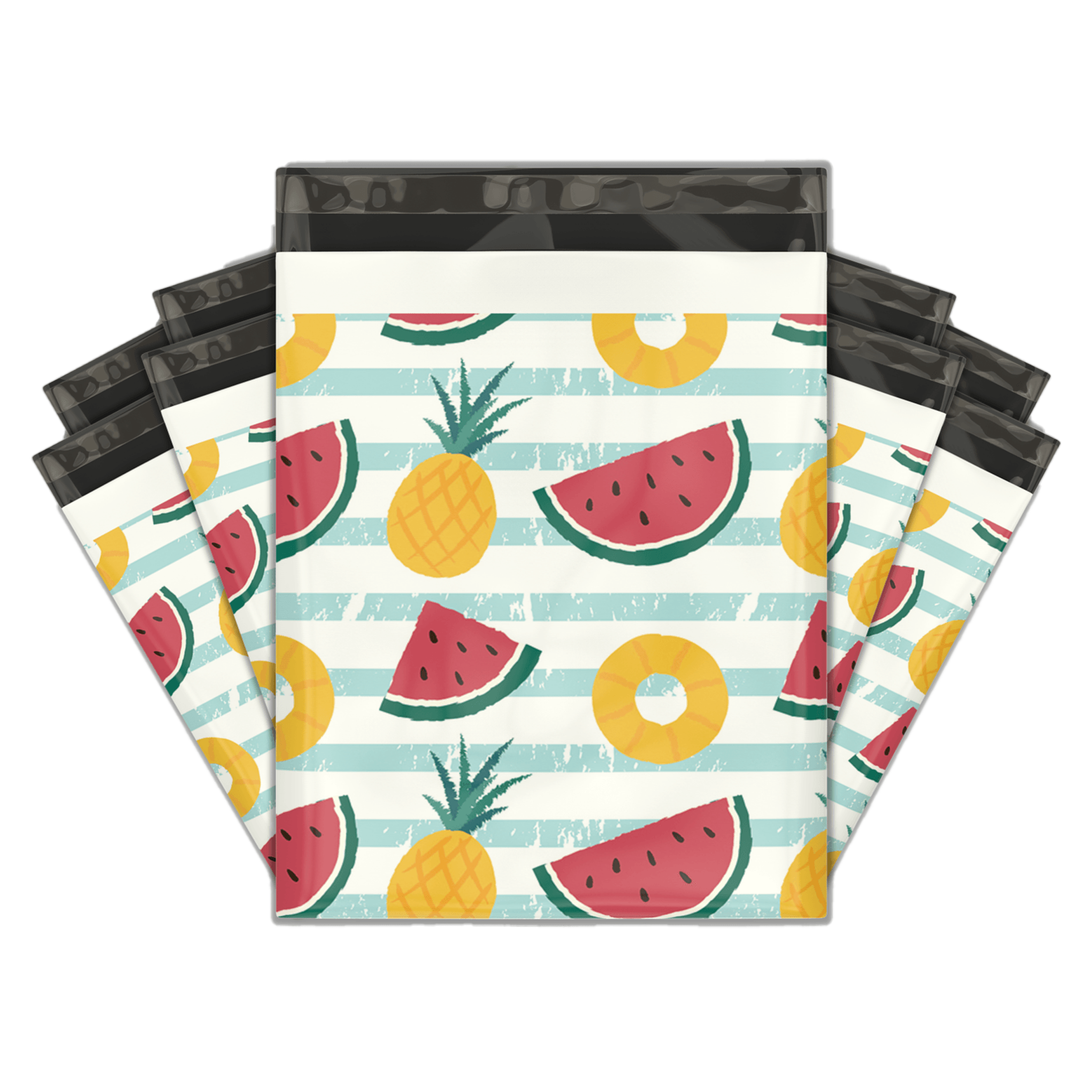 10x13 Pineapple & Watermelon Designer Poly Mailers Shipping Envelopes Premium Printed Bags