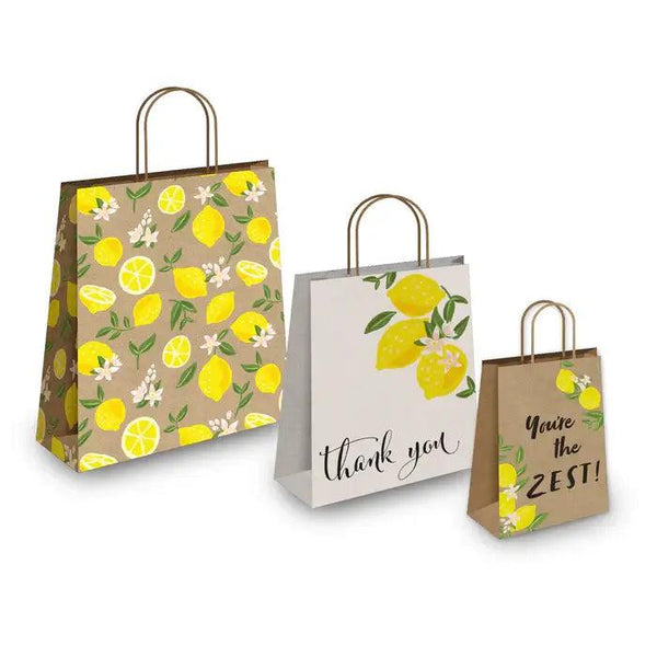 Lemons Kraft Gift Bags Mixed Size Set - Pro Supply Global