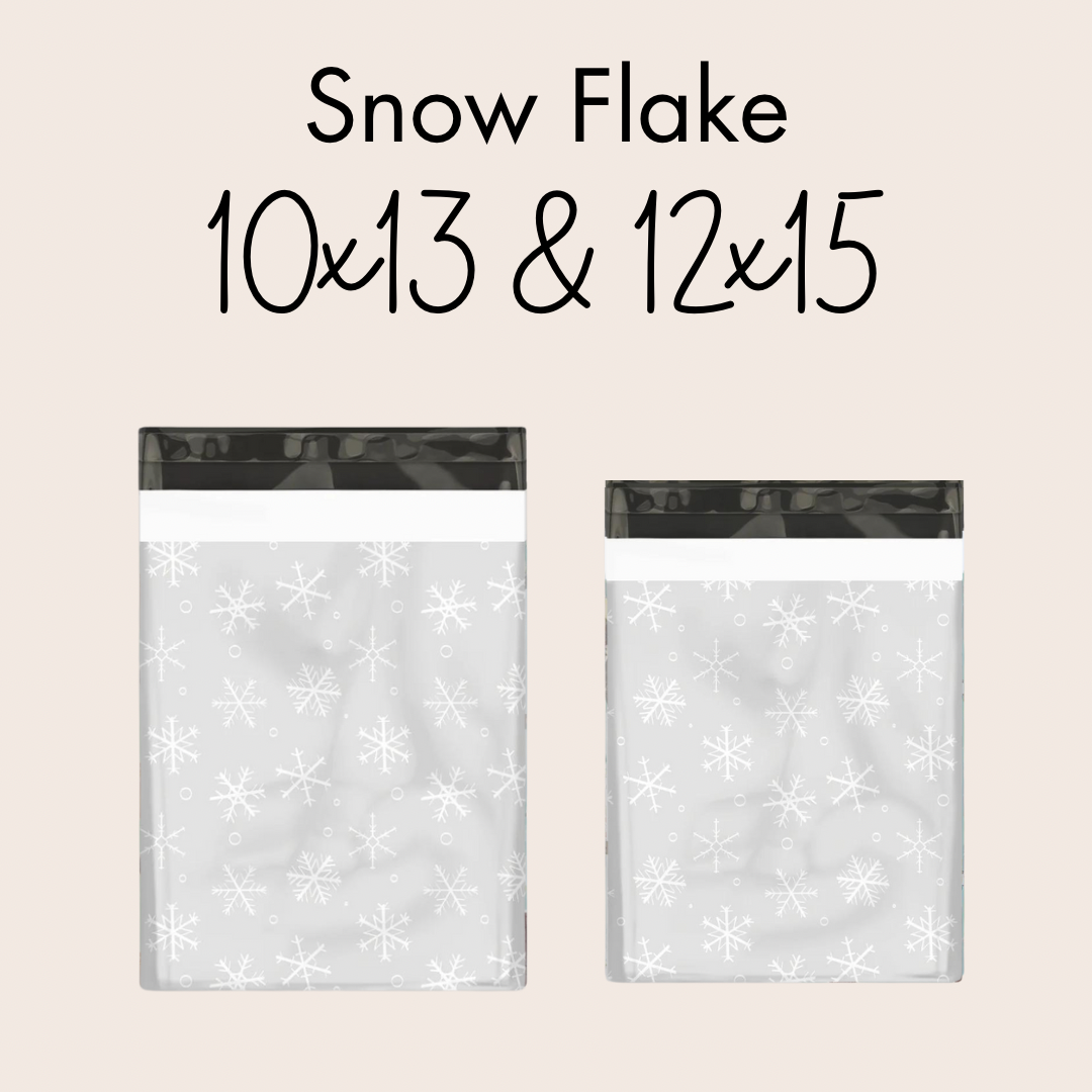 Snowflake Sample Pack Premium Poly Mailers | Buy Now