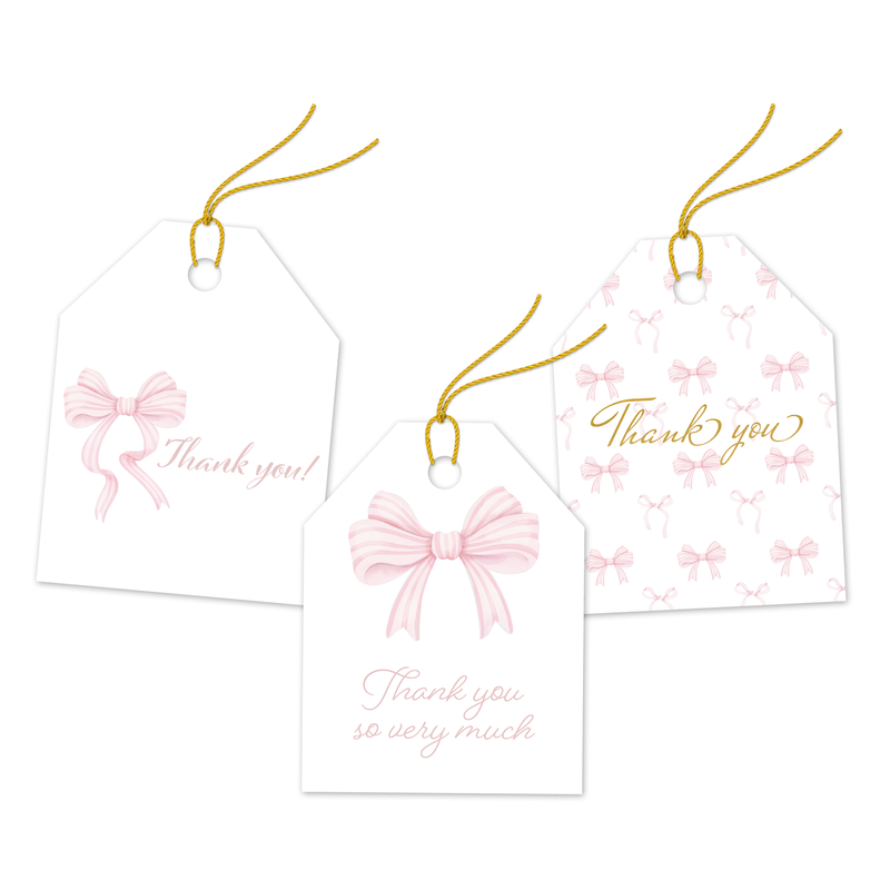 Pink Bows Assortment Gift Tags