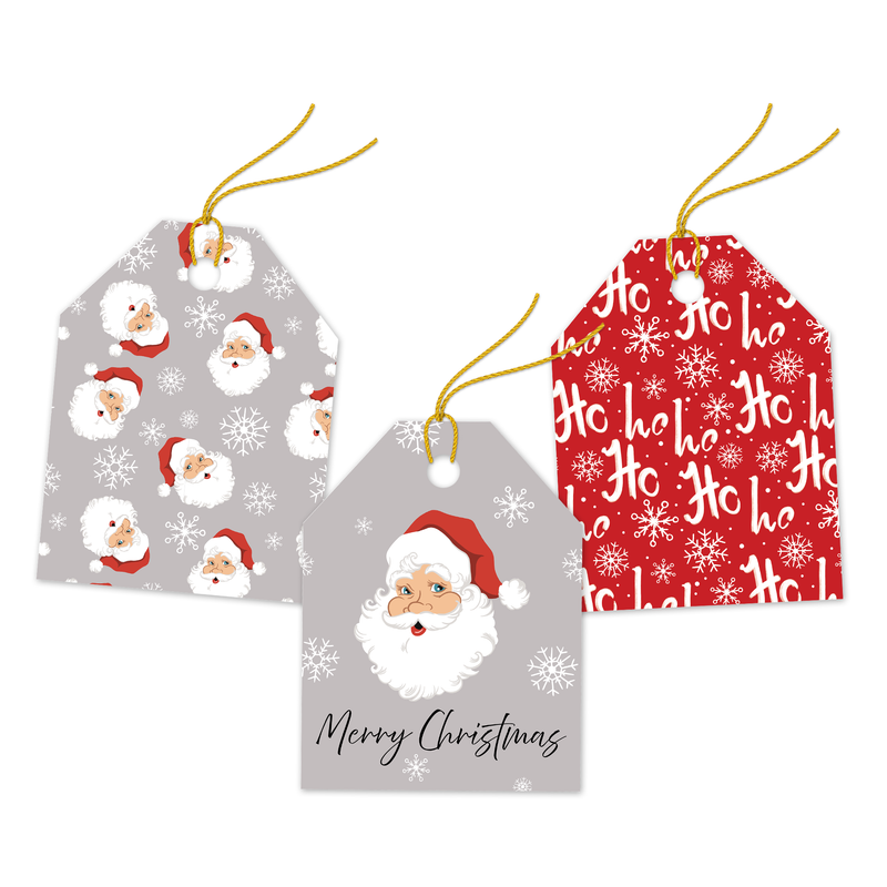 Christmas Santas Assortment Gift Tags