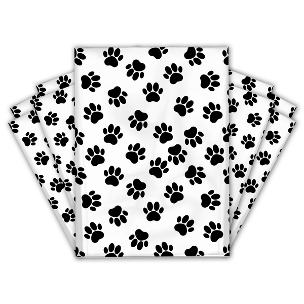 10x13 Paw Prints Poly Mailers – Shipping Bags for Small Business