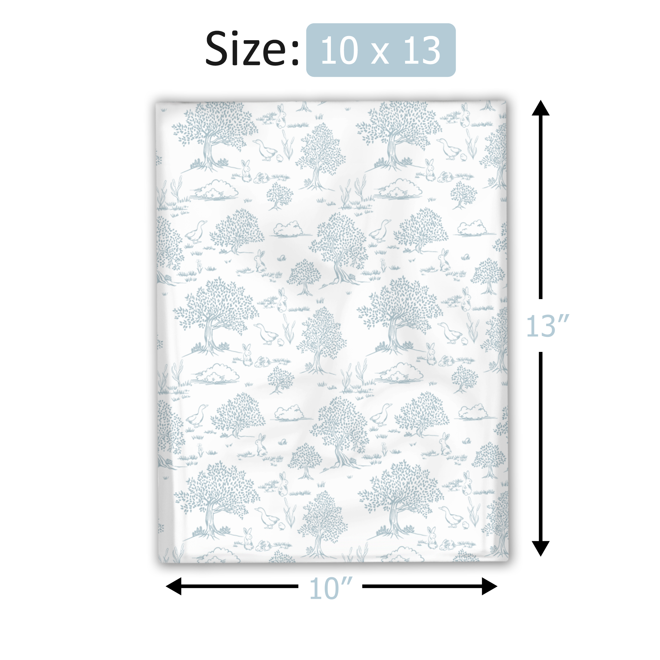 10x13 Blue Toile Poly Mailers – Shipping Bags for Small Business